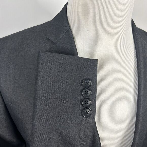 Perry Ellis Portfolio 40L Slim Fit Sport Coat Gray Two Button Double Vented - Picture 5 of 8